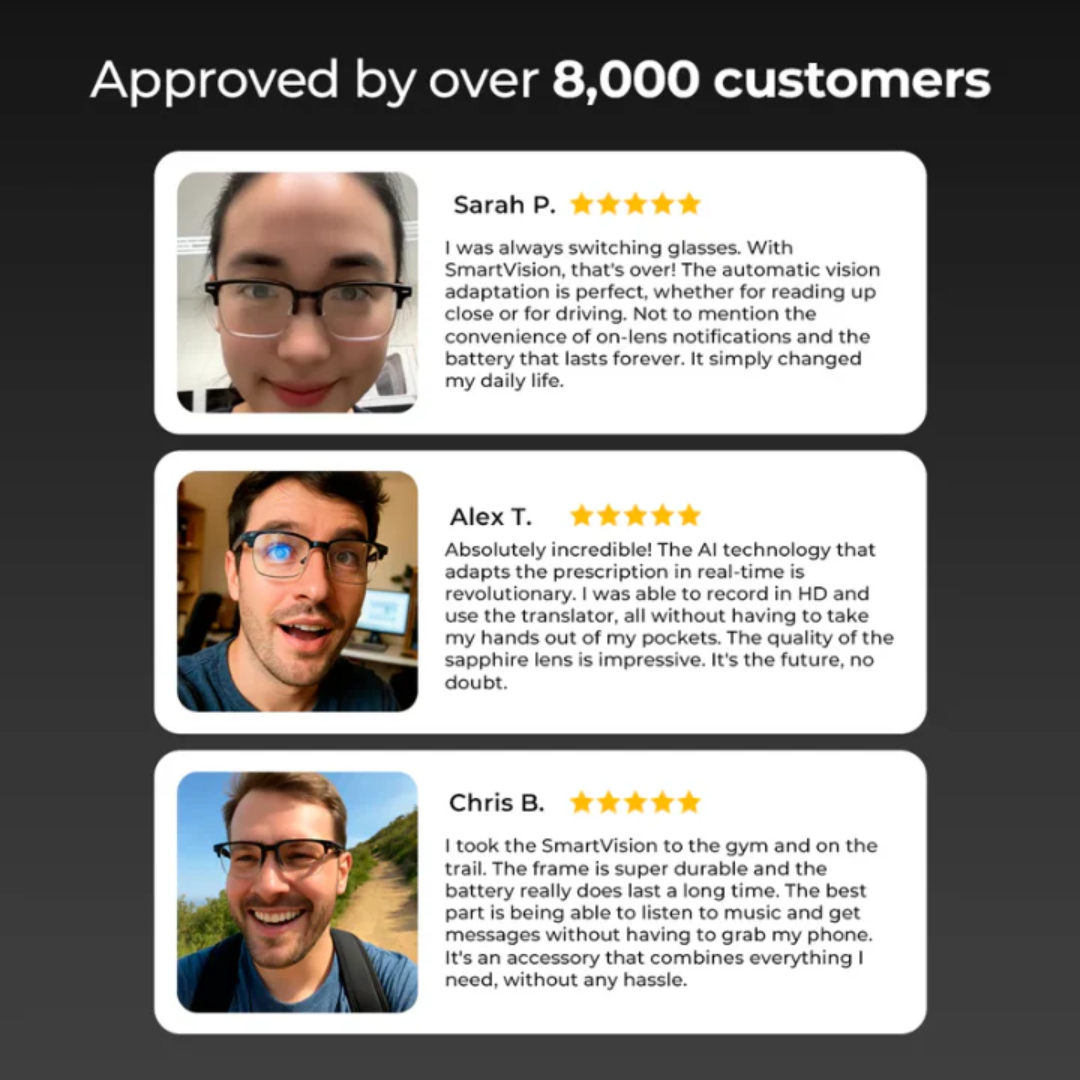 SmartVision Pro™ AI Translation & Clear Vision Glasses
