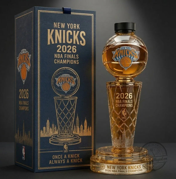 New York Knicks 2026 NBA Finals Champions Whiskey Bottle