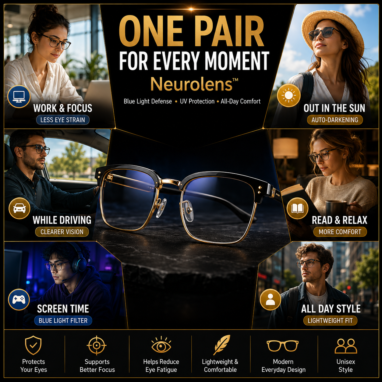 Neurolens™ – Intelligent Eye Protection for All-Day Comfort
