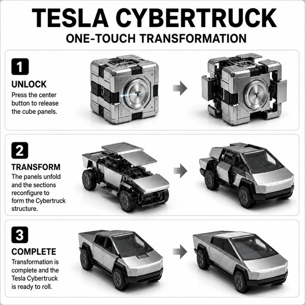 Mechanical Transformation Cube - Tesla CyberTruck