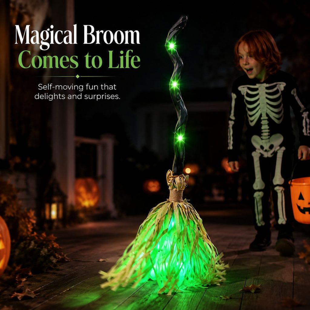 BooBroom™ Animated Moving Witch Broom