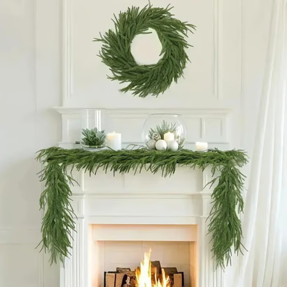 🎄 Real Touch Deluxe Norfolk Pine Garland 🎄