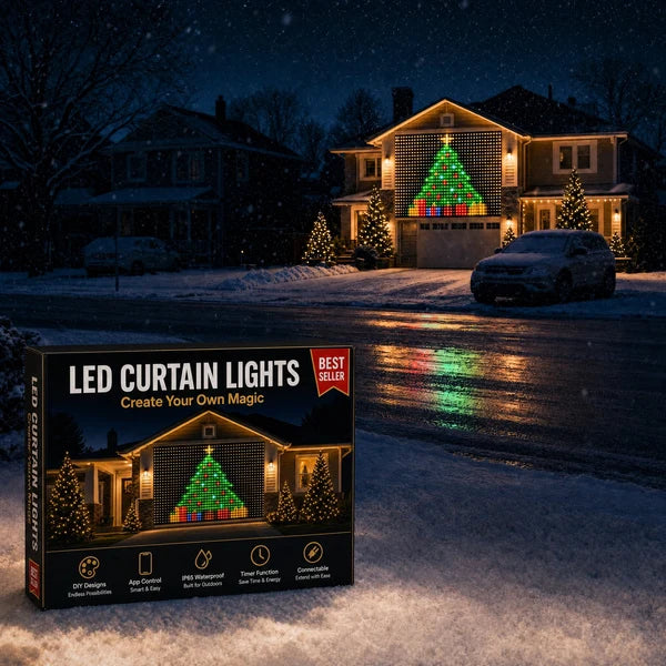 Merry Glow™ LED Christmas Curtain