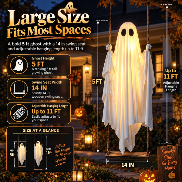 Ghostly™ Giant Glowing Ghost Swing