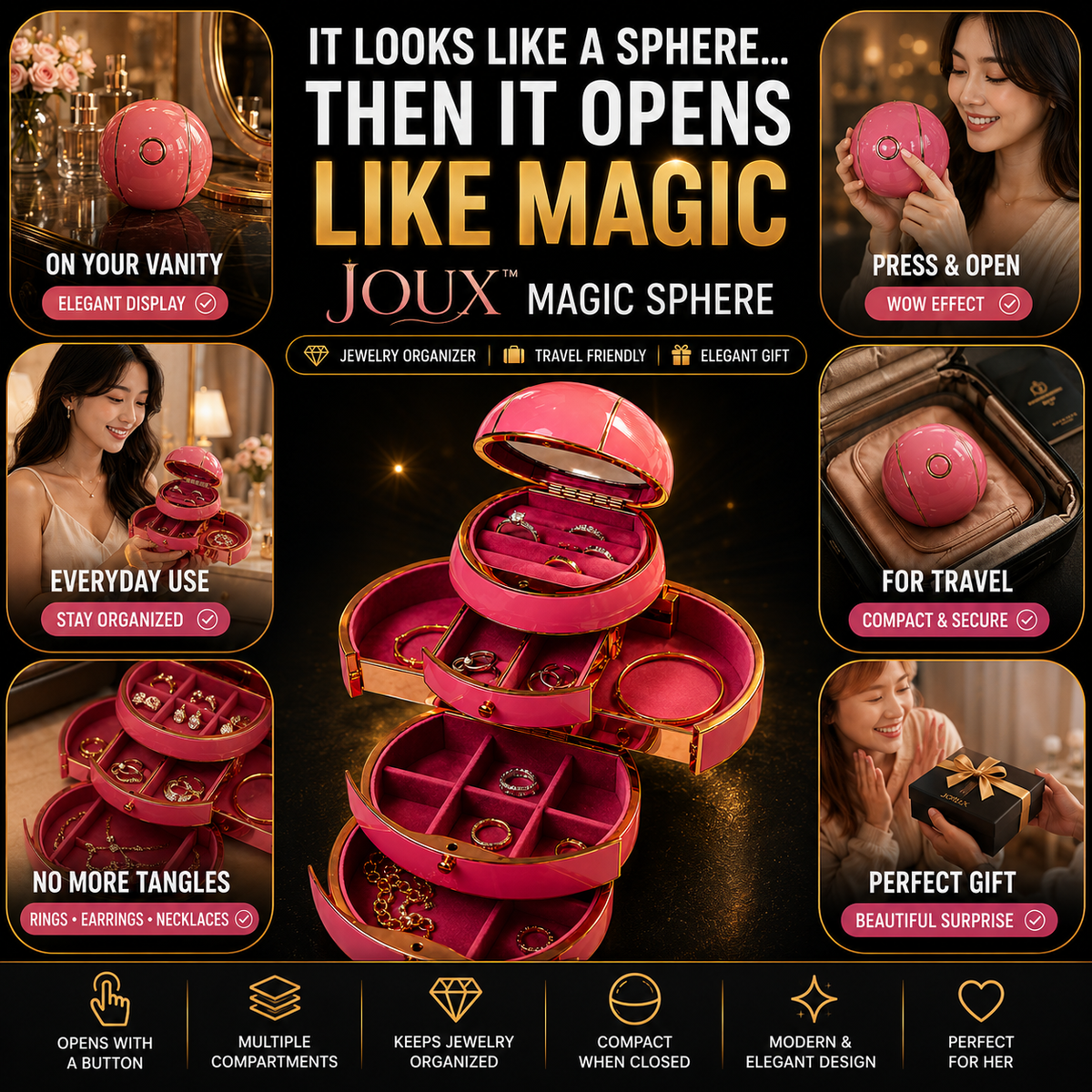 Joux™ Magic Sphere Jewelry Organizer