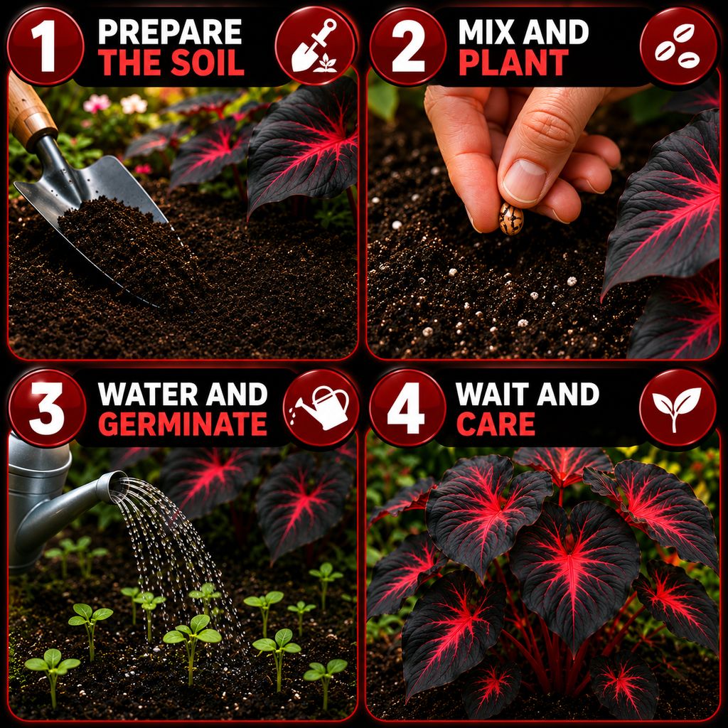 BLACK MAGIC CALADIUM SEEDS™