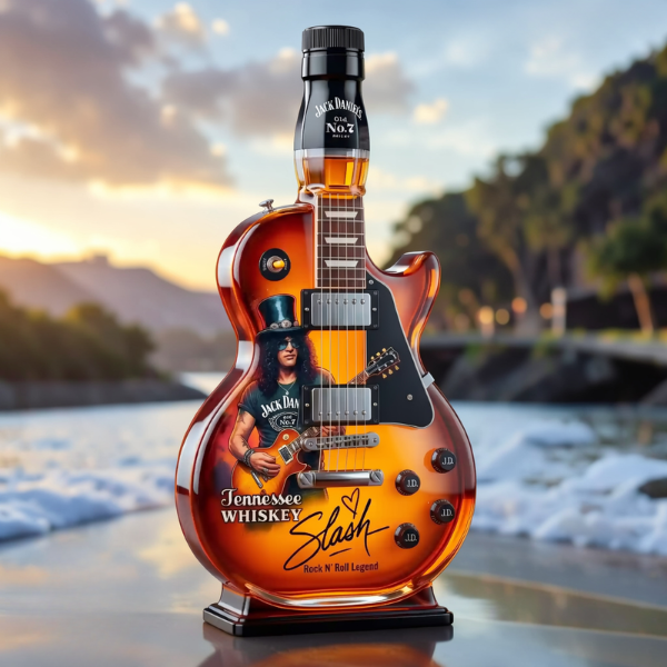 Jack Daniel’s Slash Signature Gibson Les Paul Electric Guitar Whiskey Bottle