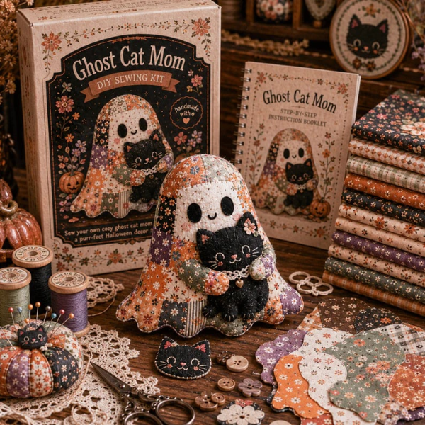 🧵50% Off Last Day - 👻Little Ghost’s Cozy Halloween DIY Patchwork Kit