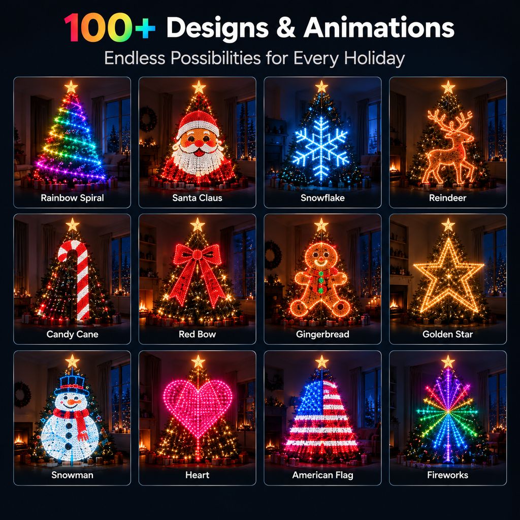 PrismTree™ Smart RGBIC Christmas Tree Lights