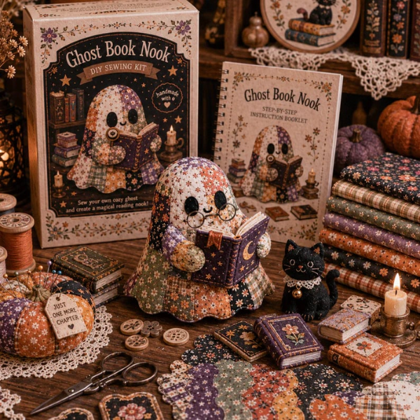 🧵50% Off Last Day - 👻Little Ghost’s Cozy Halloween DIY Patchwork Kit