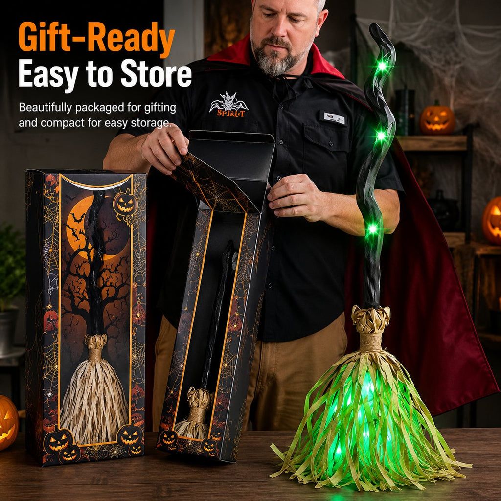 BooBroom™ Animated Moving Witch Broom