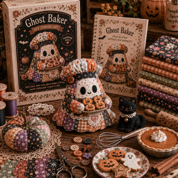 🧵50% Off Last Day - 👻Little Ghost’s Cozy Halloween DIY Patchwork Kit