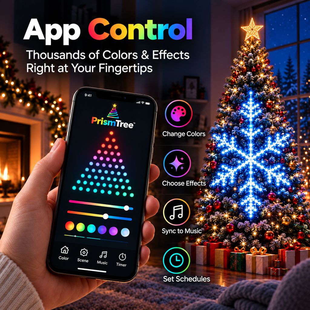 PrismTree™ Smart RGBIC Christmas Tree Lights