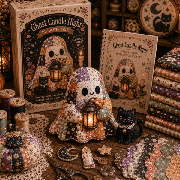 🧵50% Off Last Day - 👻Little Ghost’s Cozy Halloween DIY Patchwork Kit