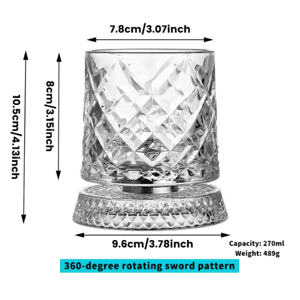 🔥 50% OFF TODAY | Rotating Whiskey Glass