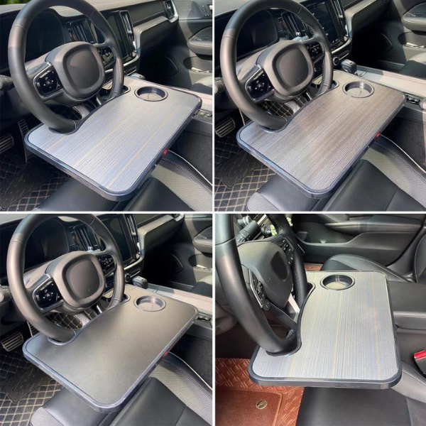 Multifunctional CarDesk™: Car Steering Wheel Tray for Eating and Working