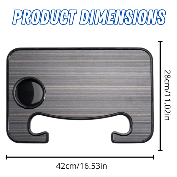 Multifunctional CarDesk™: Car Steering Wheel Tray for Eating and Working